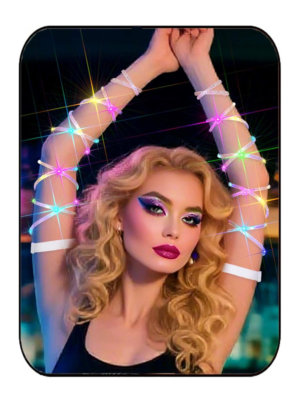 Arm Wraps Rave Glow Body Harness Light Up Hand Straps Cyberpunk Neon EDM Outfit Festival Accessories for Women
