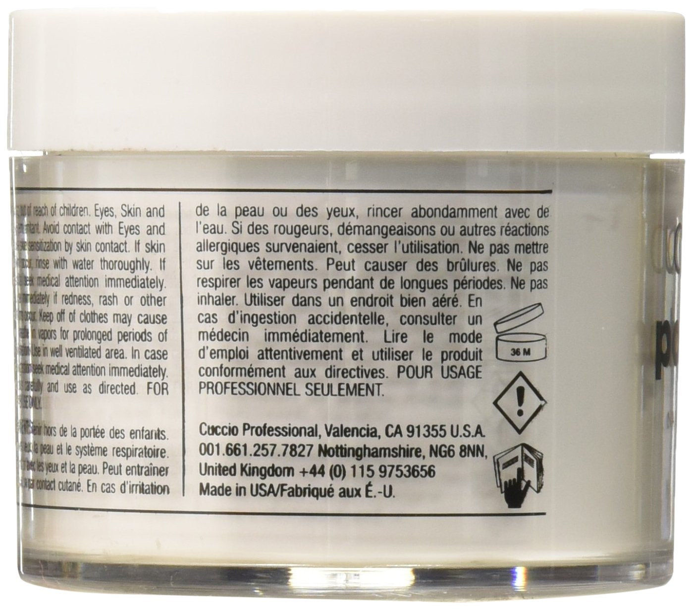 Cuccio Pro Powder Polish Dip - Silver W/ Silver Glitter - Nail Lacquer for Manicures & Pedicures, Easy & Fast Application/Removal - No LED/UV Light - Non-Toxic, Odorless, Highly Pigmented - 0.5 oz