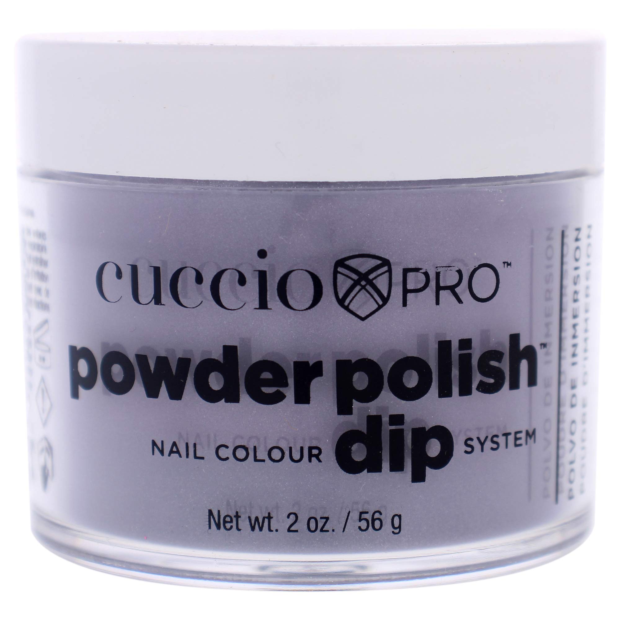 Cuccio Pro Powder Polish Dip - Silver W/ Silver Glitter - Nail Lacquer for Manicures & Pedicures, Easy & Fast Application/Removal - No LED/UV Light - Non-Toxic, Odorless, Highly Pigmented - 0.5 oz