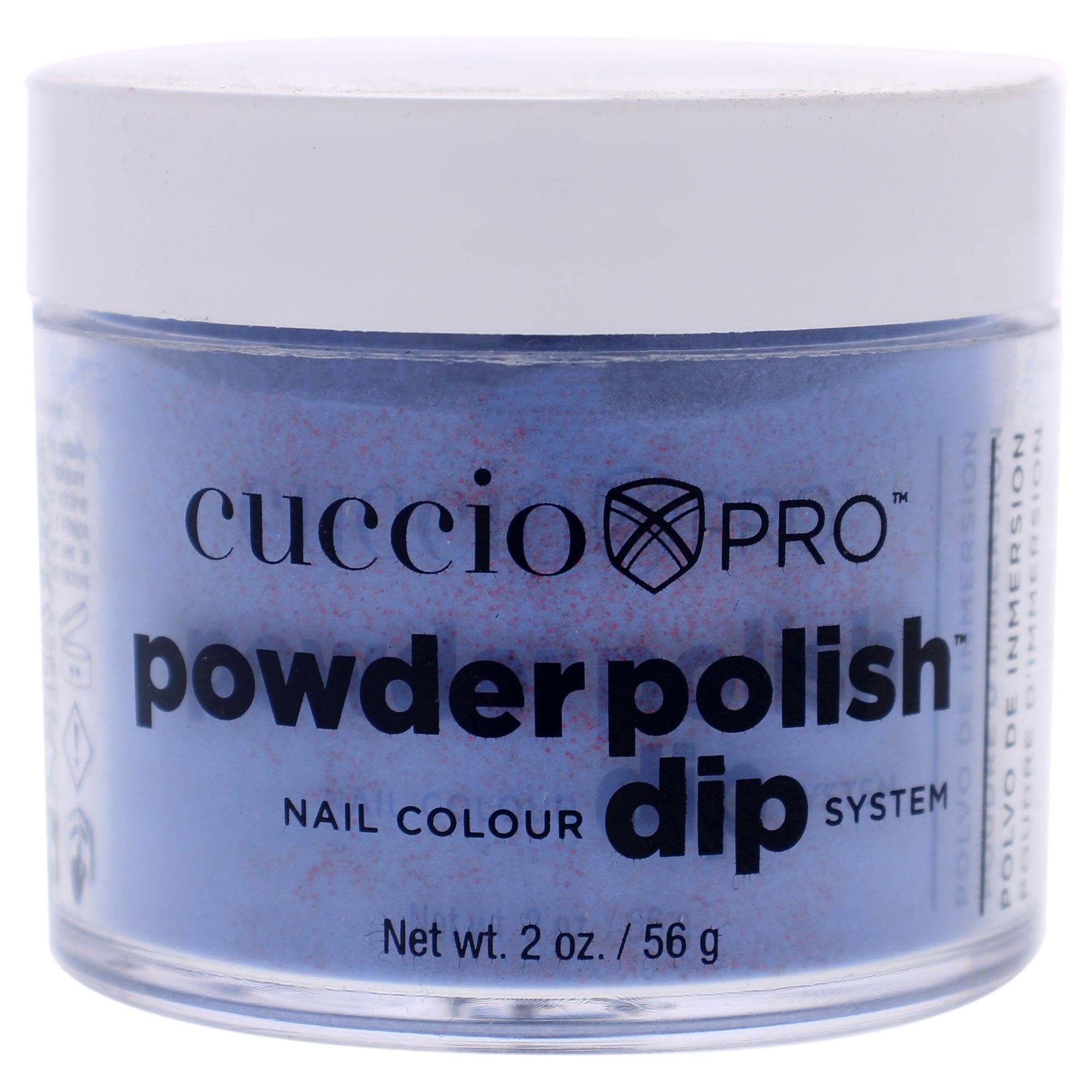 Cuccio Pro Powder Polish Dip - Silver W/ Silver Glitter - Nail Lacquer for Manicures & Pedicures, Easy & Fast Application/Removal - No LED/UV Light - Non-Toxic, Odorless, Highly Pigmented - 0.5 oz