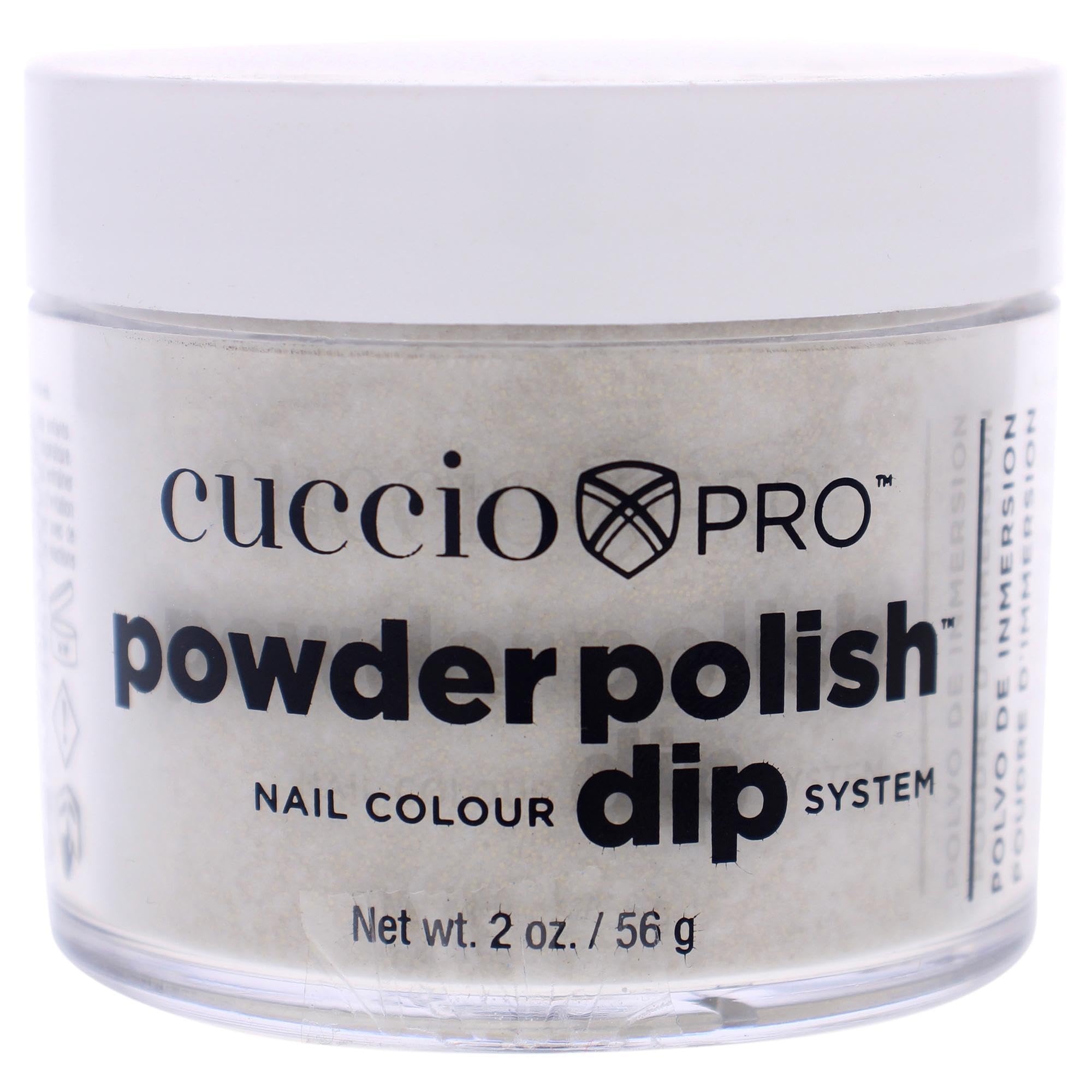 Cuccio Pro Powder Polish Dip - Silver W/ Silver Glitter - Nail Lacquer for Manicures & Pedicures, Easy & Fast Application/Removal - No LED/UV Light - Non-Toxic, Odorless, Highly Pigmented - 0.5 oz