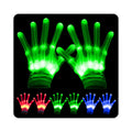 LED Gloves, Flash Finger Lights - 3 Color, 10 Mode Glowing Christmas Costume Clubbing Party Favors for Boys & Girls