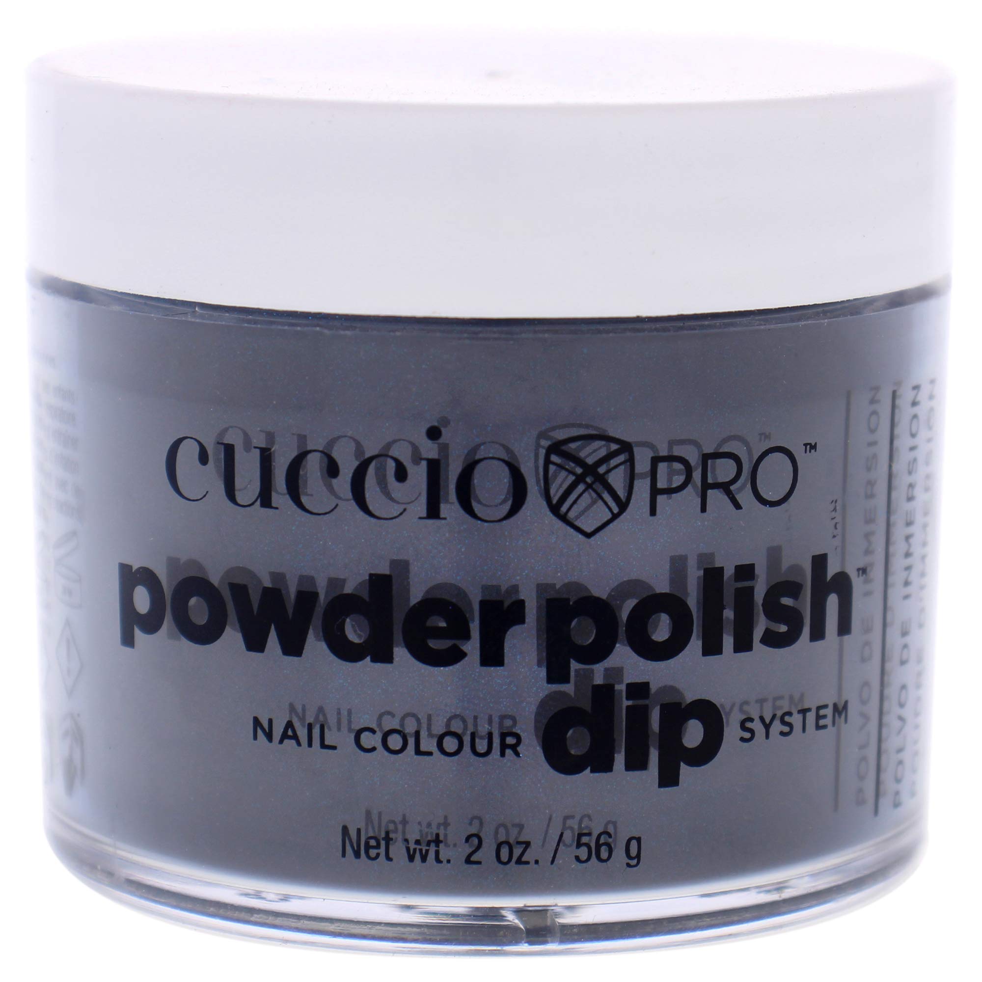 Cuccio Pro Powder Polish Dip - Silver W/ Silver Glitter - Nail Lacquer for Manicures & Pedicures, Easy & Fast Application/Removal - No LED/UV Light - Non-Toxic, Odorless, Highly Pigmented - 0.5 oz