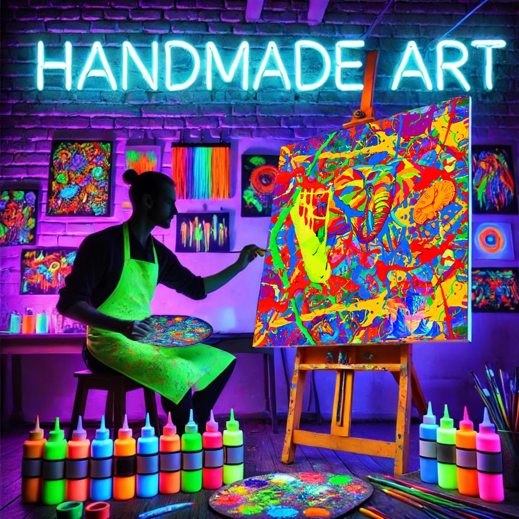 UV Reactive Blacklight Rave T-Shirt – Neon Glow Festival Tee