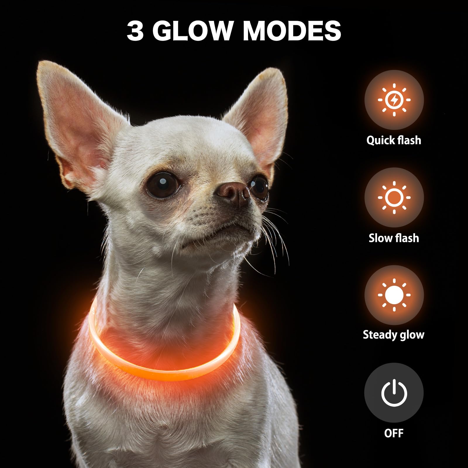 BSEEN Light Up Dog Collar, High Visibility LED Dog Collar Rechargeable- Rainproof TPU Cuttable Glowing Pet Collar for Small Dogs & Cats - Puppy Safety Lights for Night Walking (XS- Blue 40cm)