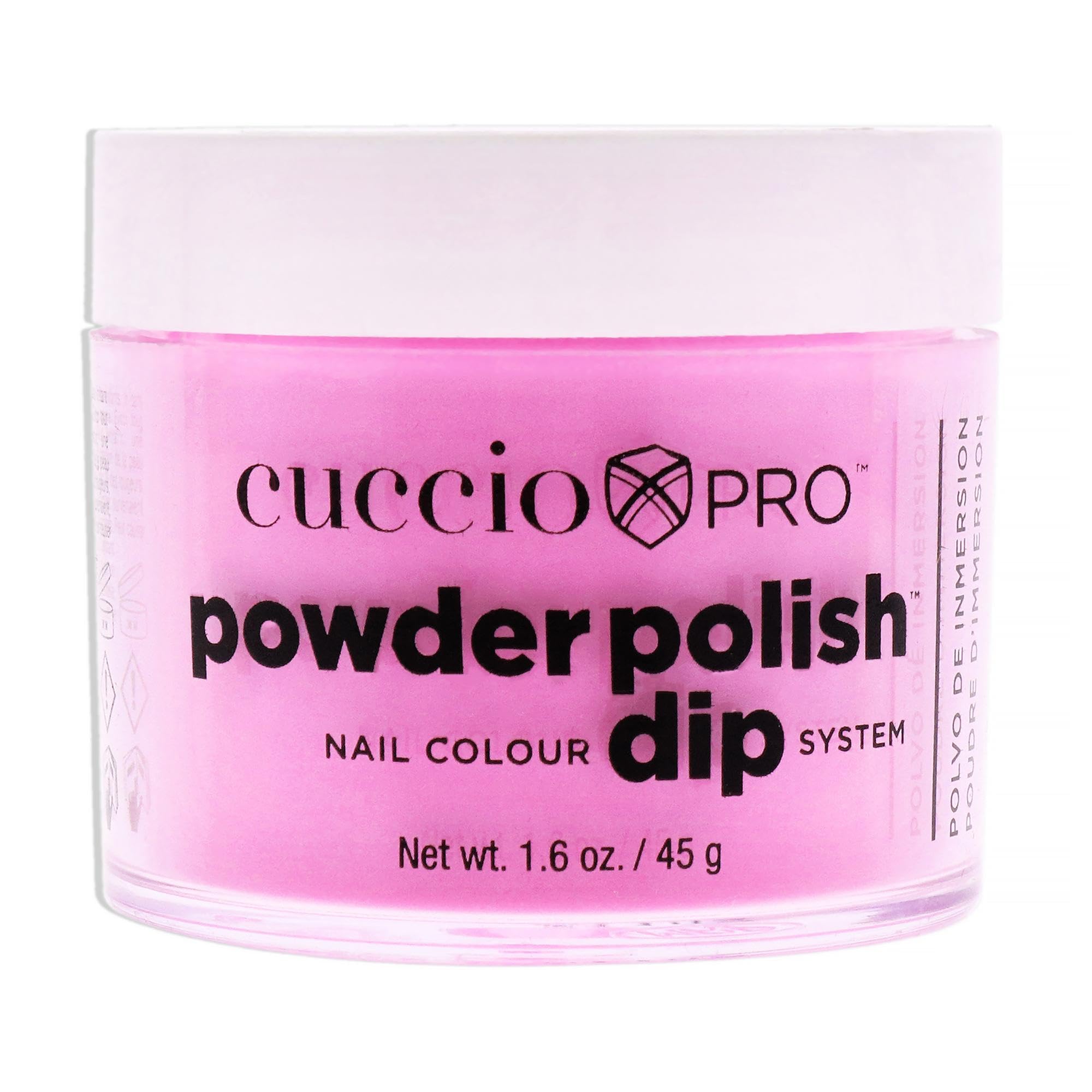 Cuccio Pro Powder Polish Dip - Silver W/ Silver Glitter - Nail Lacquer for Manicures & Pedicures, Easy & Fast Application/Removal - No LED/UV Light - Non-Toxic, Odorless, Highly Pigmented - 0.5 oz