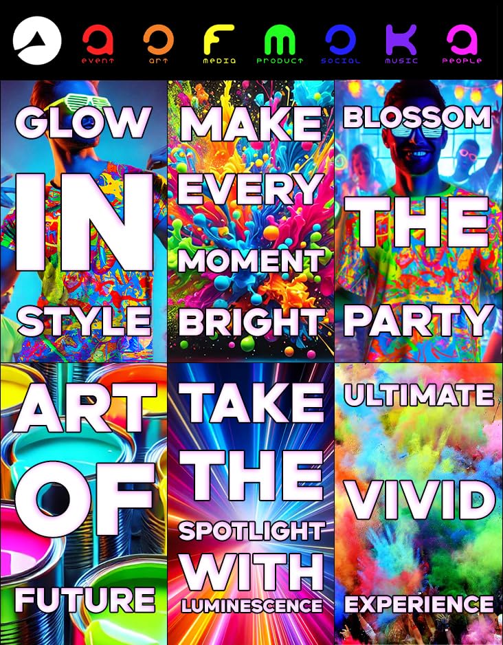 UV Reactive Blacklight Rave T-Shirt – Neon Glow Festival Tee