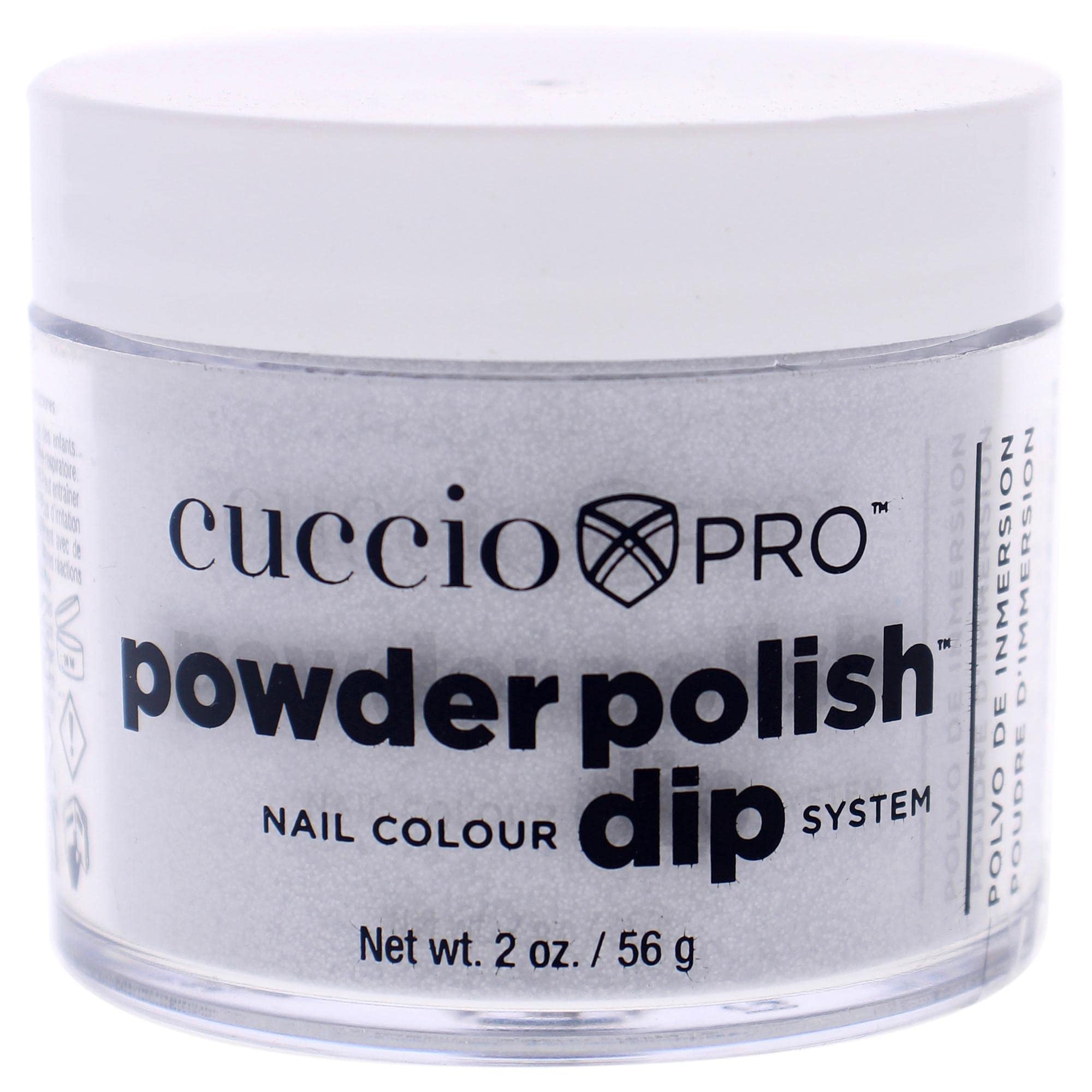 Cuccio Pro Powder Polish Dip - Silver W/ Silver Glitter - Nail Lacquer for Manicures & Pedicures, Easy & Fast Application/Removal - No LED/UV Light - Non-Toxic, Odorless, Highly Pigmented - 0.5 oz
