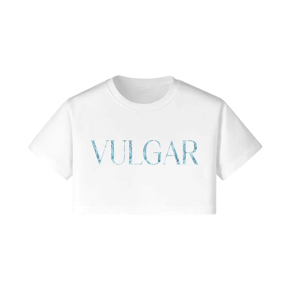 Women’S VULGAR Crop Top Crew Neck Boxy Cotton Statement Vibe Womenswear Sexy Stylish Crop Top VULGAR Collection. Crop Tops with Words. Shirt for Parties, Casual and Comfy.
