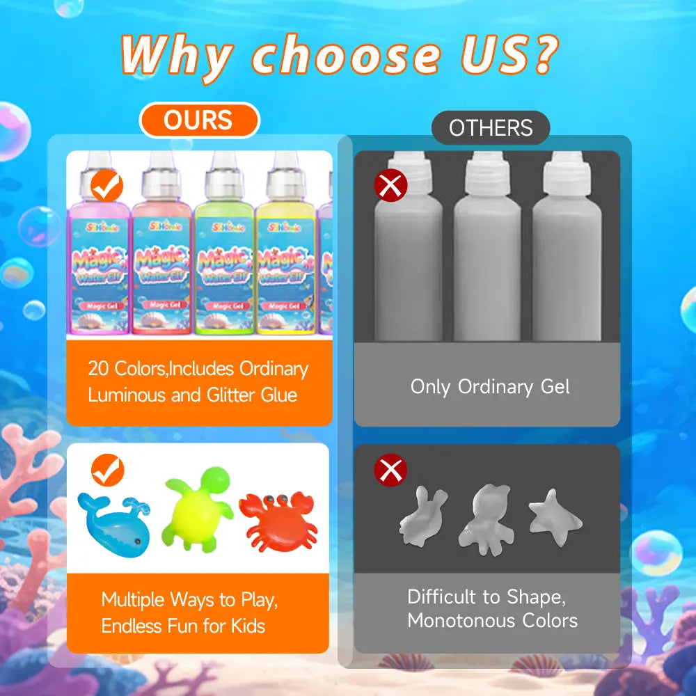 Sshomie Magic Water Elf Toy Kit, Aqua Fairy Water Gel Kit, Stress Relief Toy, Creative Toys, Teach Children Color Coordination, Family-Friendly DIY STEM Projects, Birthday Gifts, Christmas Gifts,New Year'S Gift