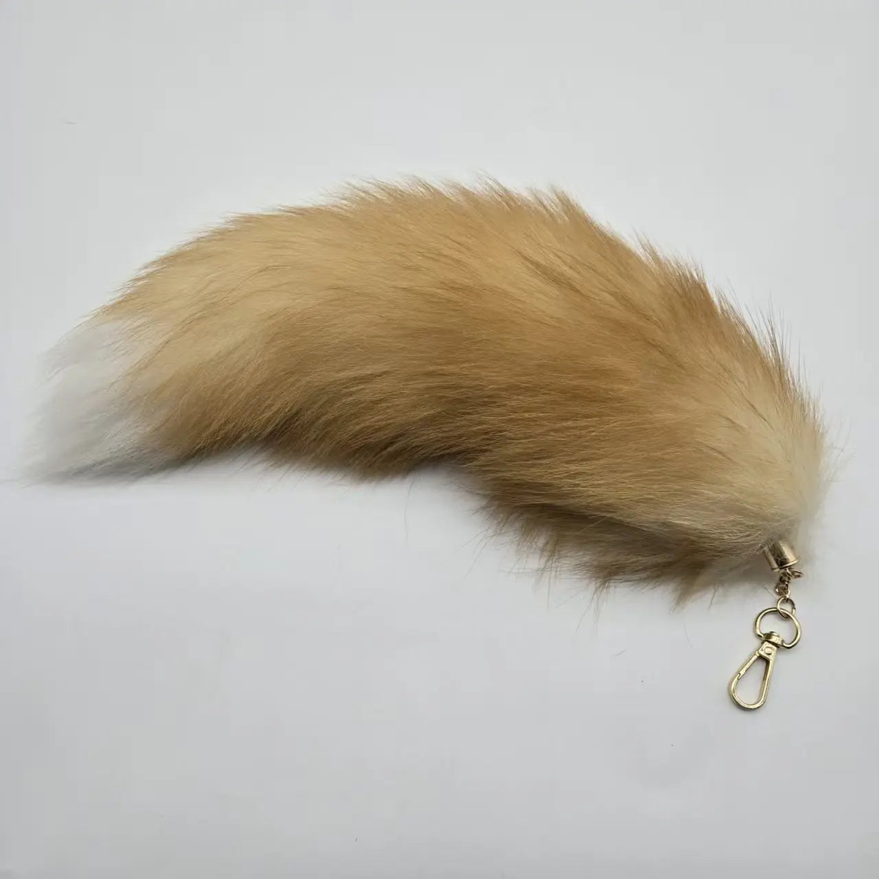 Fox Tail Keychain - Fluffy Faux Fur Anime Cosplay Accessory with Adjustable Hook for Bags Rave Festival Kawaii Gothic Bag Charm Pendant