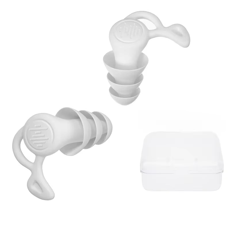 3 Layer anti Noise Silicone Reusable Earplugs Waterproof Swimming Ear Plugs for Sleeping Diving Surf Soft Comfort Ear Protector