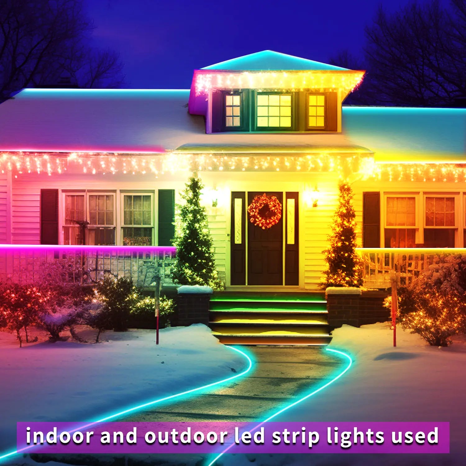 50Ft Outdoor LED Strip Lights Waterproof,Ip68 Waterproof LED Light Strips with Remote,App Control Music Sync RGB Outdoor LED Rope Lights,Led Lights for Bedroom,Roof,Pool,Deck,Balcony