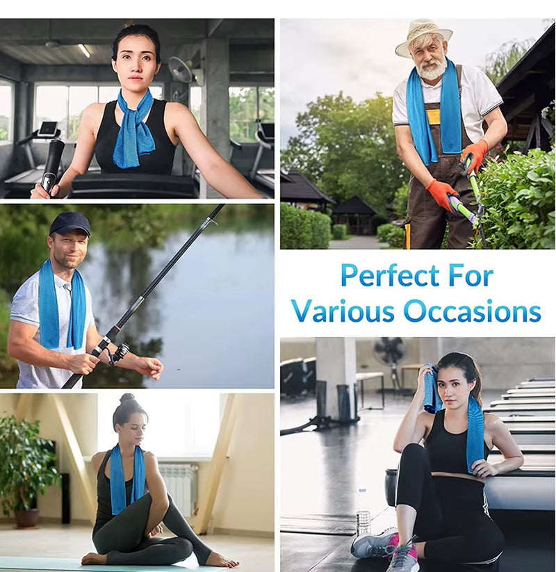 Sport Cooling Towel Microfiber Instant Cool Ice Face Towels for Gym Swimming Yoga Running 30X90Cm Quick-Dry Towels Cooling Cloth