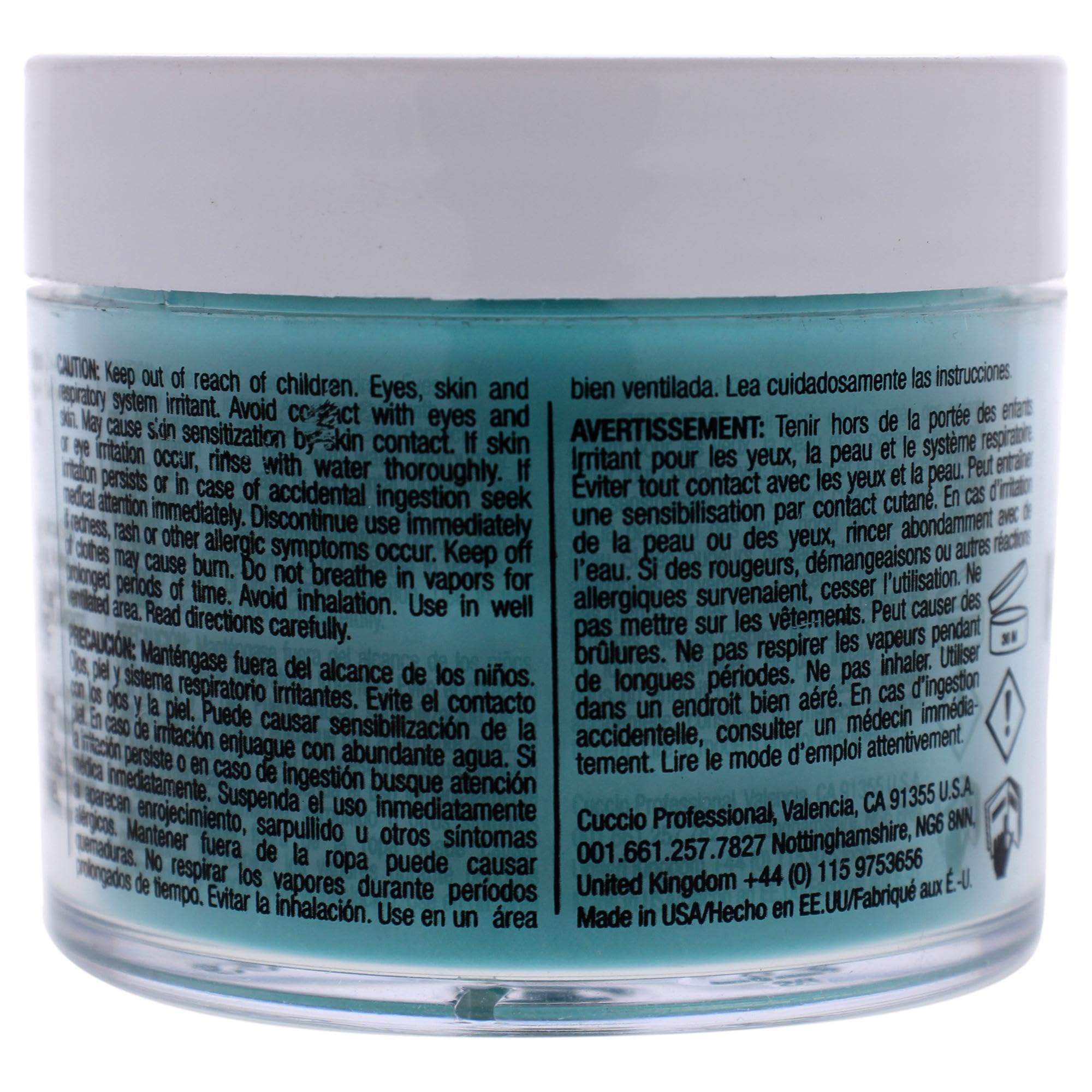 Cuccio Pro Powder Polish Dip - Silver W/ Silver Glitter - Nail Lacquer for Manicures & Pedicures, Easy & Fast Application/Removal - No LED/UV Light - Non-Toxic, Odorless, Highly Pigmented - 0.5 oz