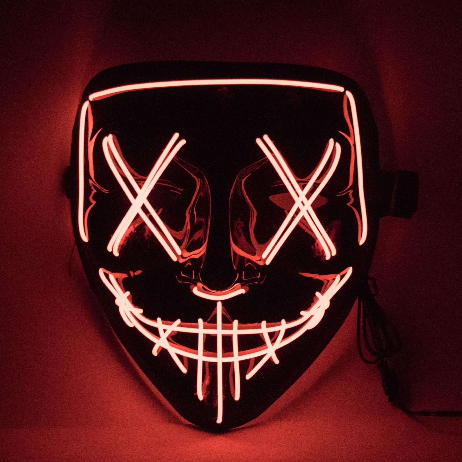 Halloween Cosplay LED Light Up Hacker Purge Mask EL Party Supplies Carnival Festival Party Mask