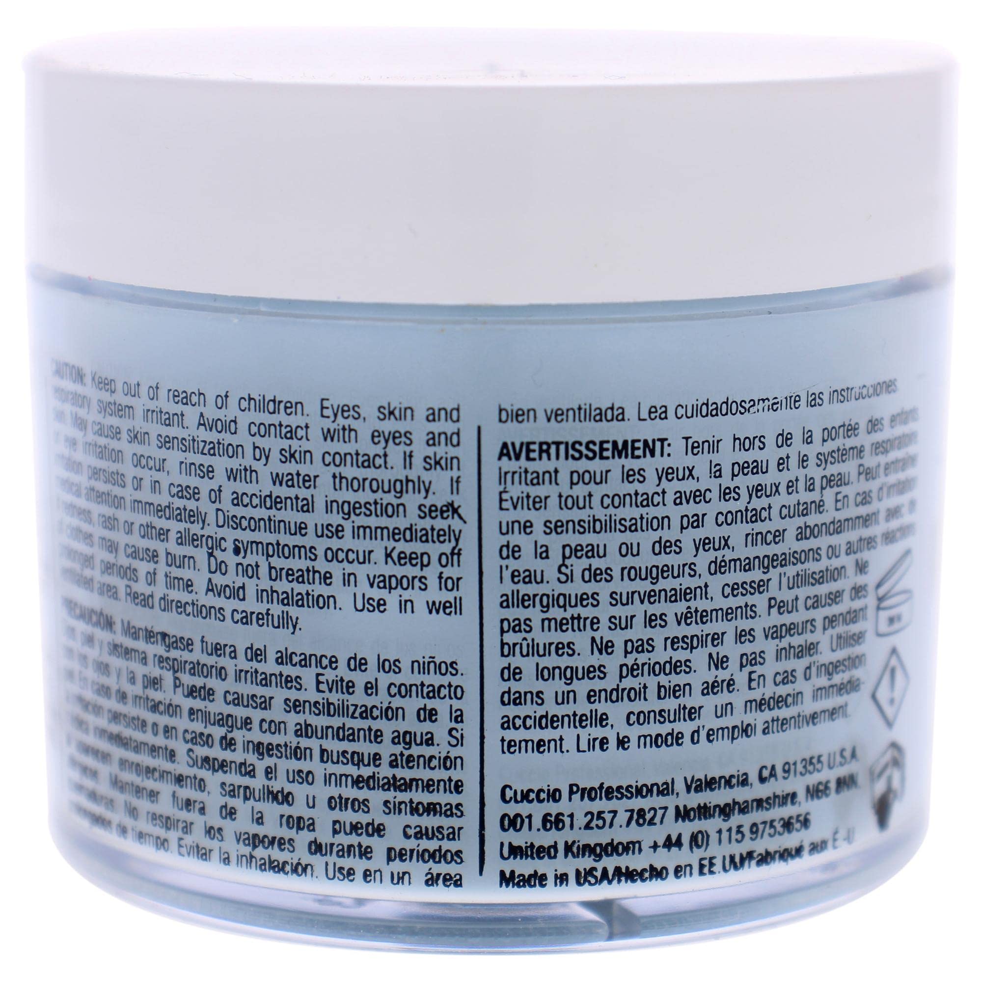 Cuccio Pro Powder Polish Dip - Silver W/ Silver Glitter - Nail Lacquer for Manicures & Pedicures, Easy & Fast Application/Removal - No LED/UV Light - Non-Toxic, Odorless, Highly Pigmented - 0.5 oz