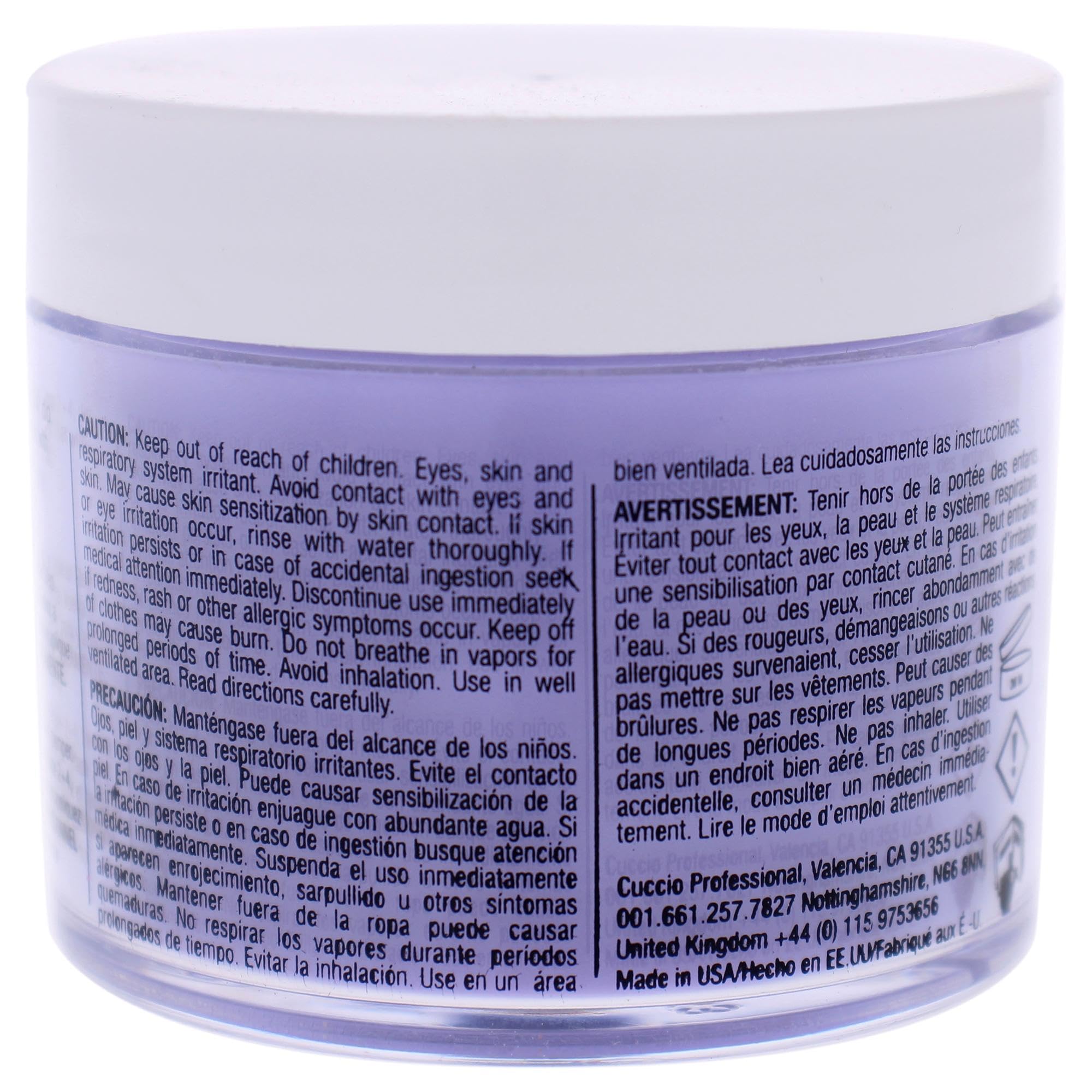 Cuccio Pro Powder Polish Dip - Silver W/ Silver Glitter - Nail Lacquer for Manicures & Pedicures, Easy & Fast Application/Removal - No LED/UV Light - Non-Toxic, Odorless, Highly Pigmented - 0.5 oz
