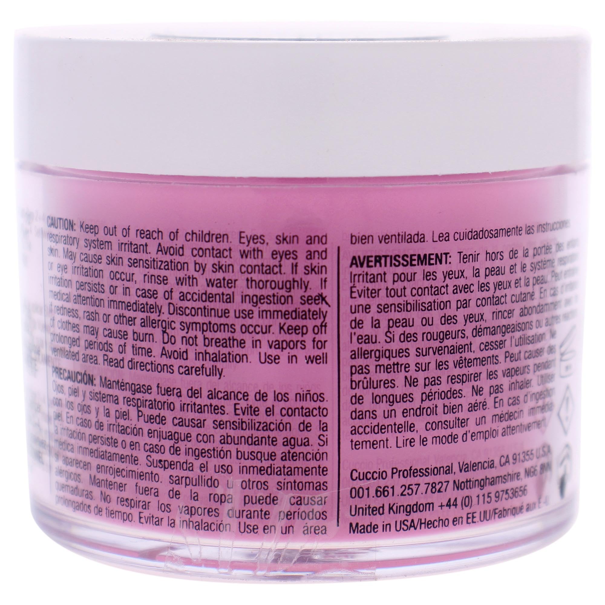 Cuccio Pro Powder Polish Dip - Silver W/ Silver Glitter - Nail Lacquer for Manicures & Pedicures, Easy & Fast Application/Removal - No LED/UV Light - Non-Toxic, Odorless, Highly Pigmented - 0.5 oz