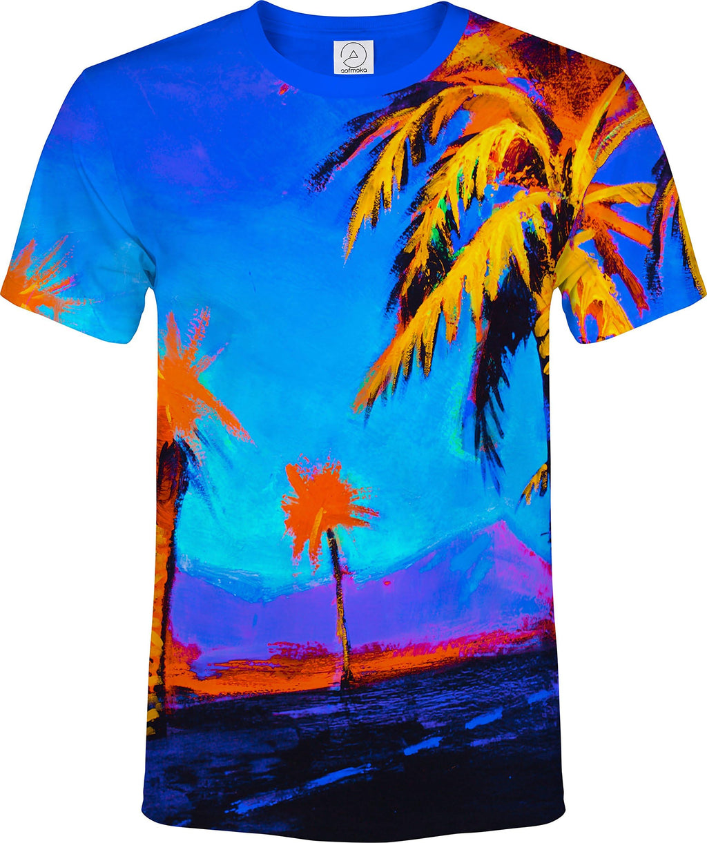 UV Reactive Blacklight Rave T-Shirt – Neon Glow Festival Tee