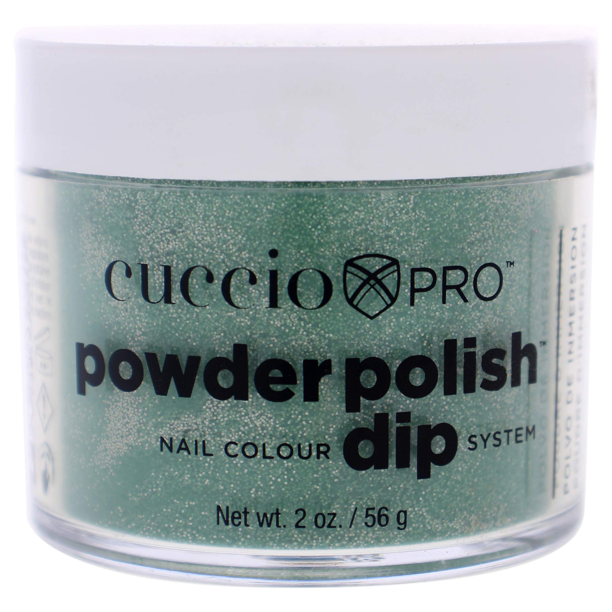 Cuccio Pro Powder Polish Dip - Silver W/ Silver Glitter - Nail Lacquer for Manicures & Pedicures, Easy & Fast Application/Removal - No LED/UV Light - Non-Toxic, Odorless, Highly Pigmented - 0.5 oz