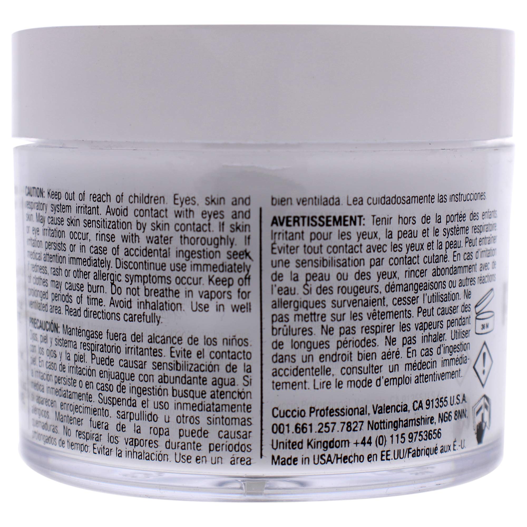 Cuccio Pro Powder Polish Dip - Silver W/ Silver Glitter - Nail Lacquer for Manicures & Pedicures, Easy & Fast Application/Removal - No LED/UV Light - Non-Toxic, Odorless, Highly Pigmented - 0.5 oz