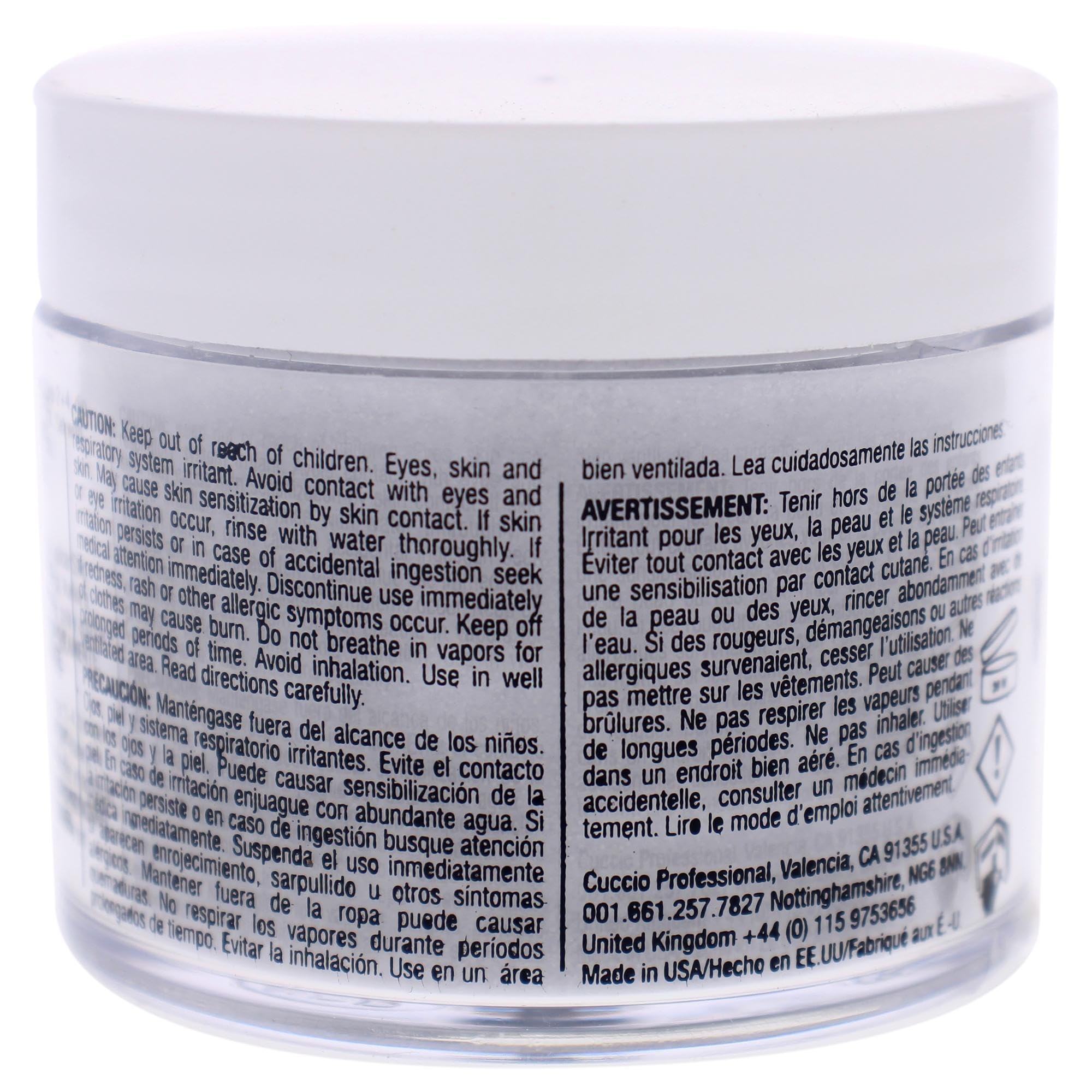 Cuccio Pro Powder Polish Dip - Silver W/ Silver Glitter - Nail Lacquer for Manicures & Pedicures, Easy & Fast Application/Removal - No LED/UV Light - Non-Toxic, Odorless, Highly Pigmented - 0.5 oz