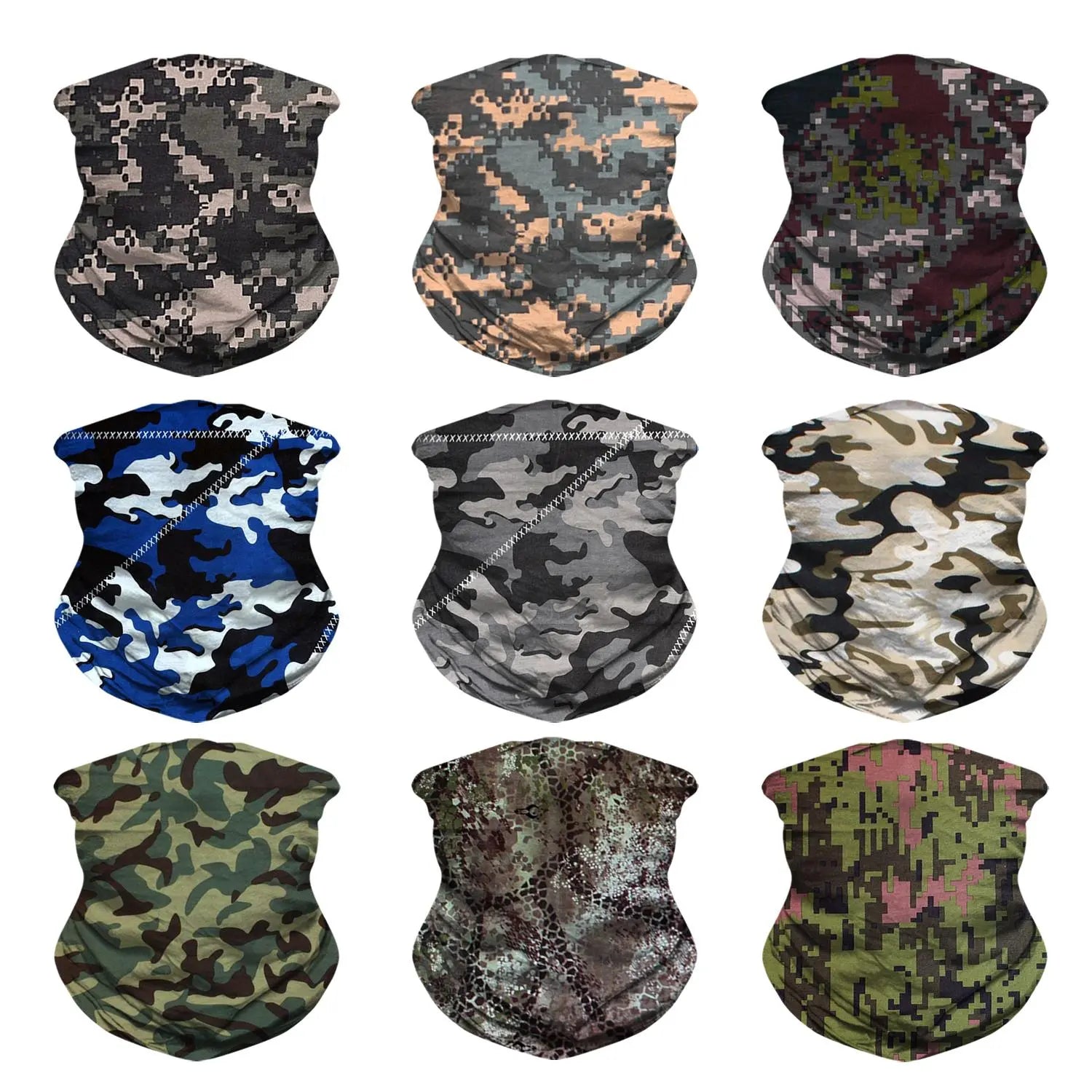Venswell Neck Gaiter Face Mask Men Women,Seamless Bandana Rave Face Cover Scarf Mask,Balaclava,Headband, Head Wrap,Head，Gothic Style, Skulls, Demons—Must-Haves for Halloweenwear 9Pcs
