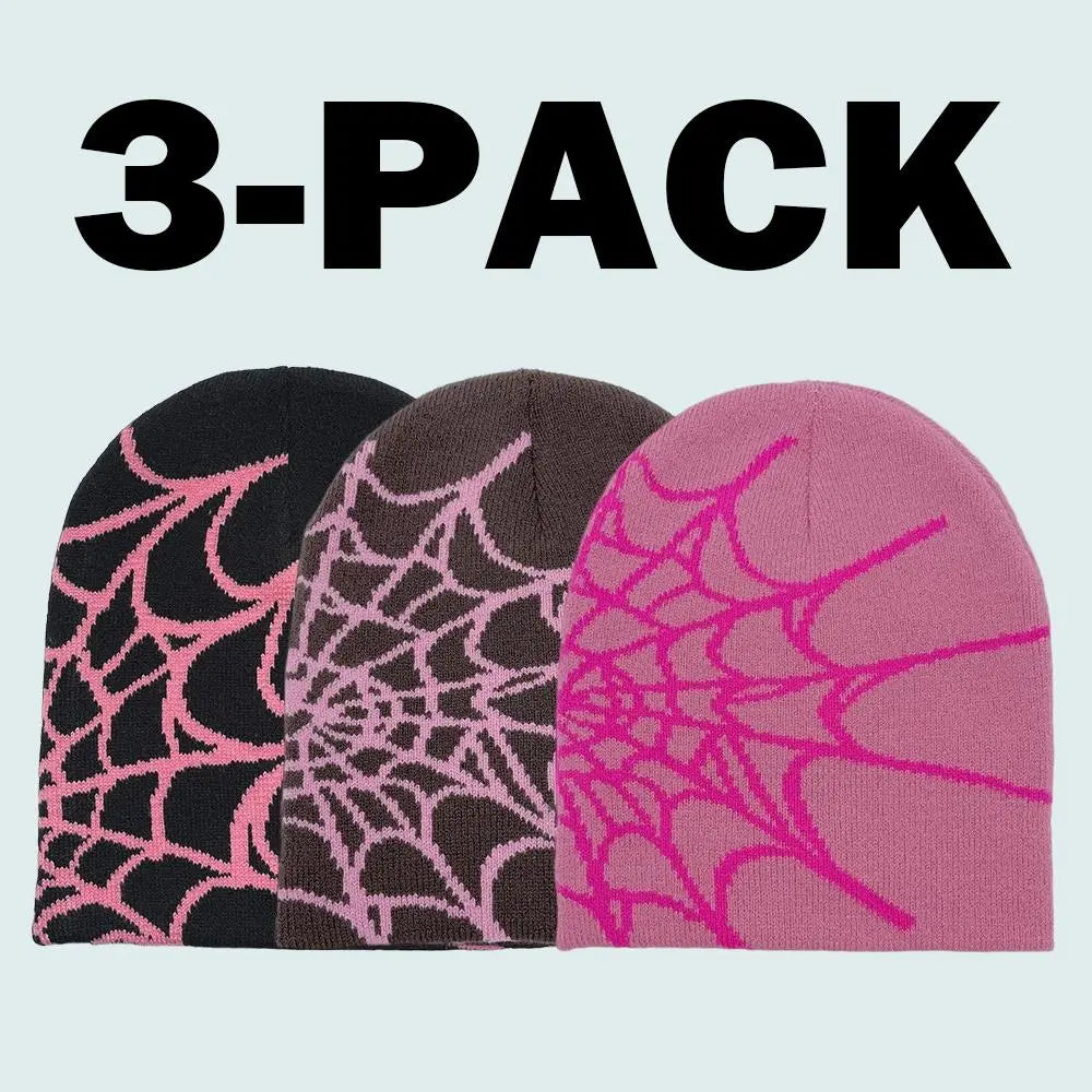 2026 Tiktok Viral Y2K Mesh Spider Web Beanie Breathable Night Rave Hat for Summer Festivals Goth Cyberpunk Unisex Accessory Men Women Baseball Cap Wave Adjustable Snapback