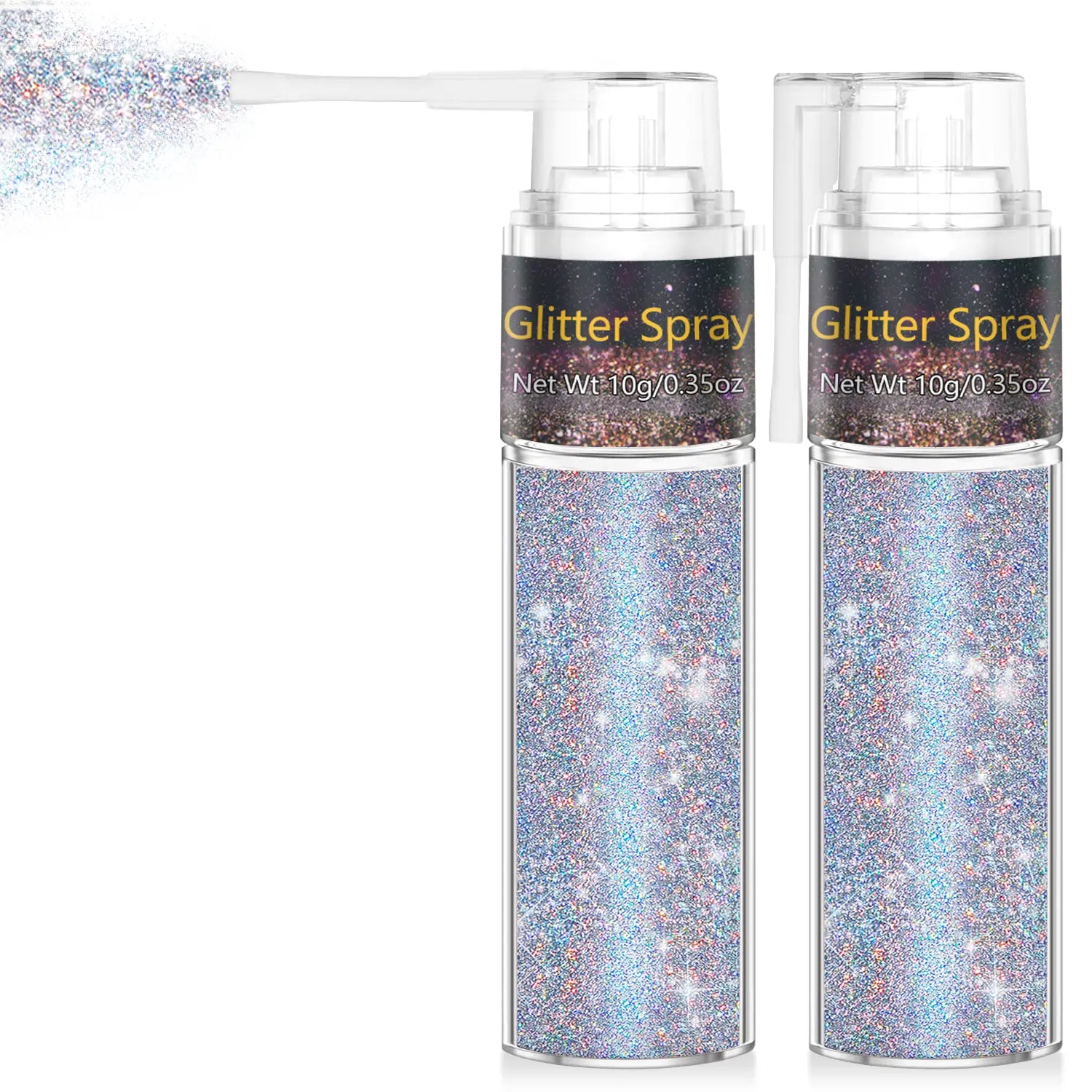 Hair and Body Glitter Spray, 1PC Hair Glitter Extra Fine Face Shimmer Powder for Clothes, Festival Loose Sparkle Powder for Rave Clothes Nail Art Easter Halloween Crafts