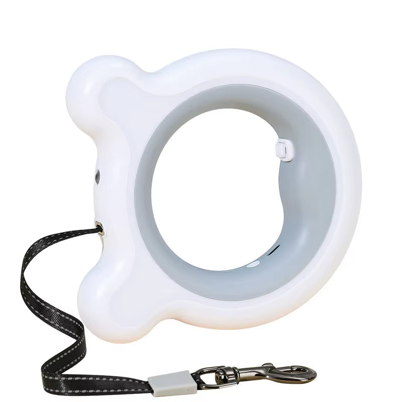 Pet Dog Collar LED Retractable Dog Leash with 3M Tape - Upgraded Automatic Flexible Leash for Dogs Puppies Cats Night Safety