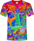 UV Reactive Blacklight Rave T-Shirt – Neon Glow Festival Tee