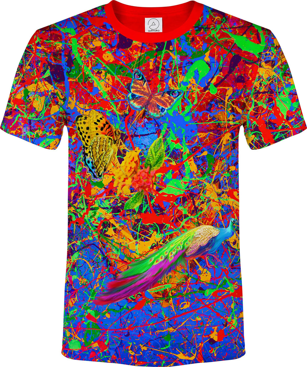 UV Reactive Blacklight Rave T-Shirt – Neon Glow Festival Tee