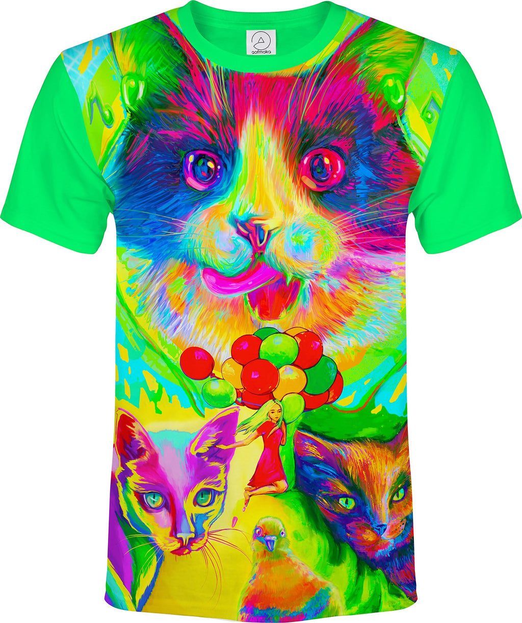 UV Reactive Blacklight Rave T-Shirt – Neon Glow Festival Tee