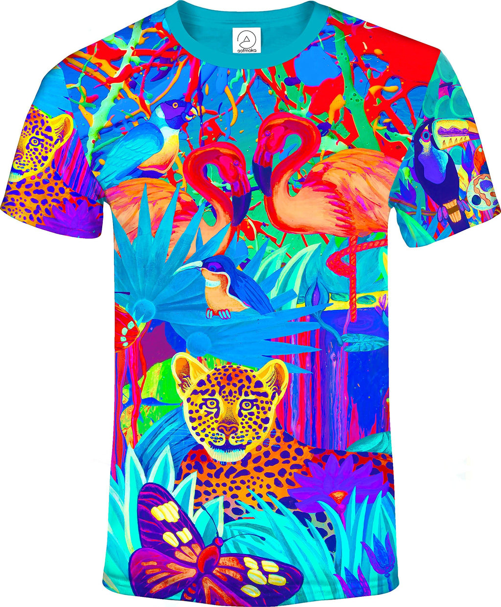 UV Reactive Blacklight Rave T-Shirt – Neon Glow Festival Tee