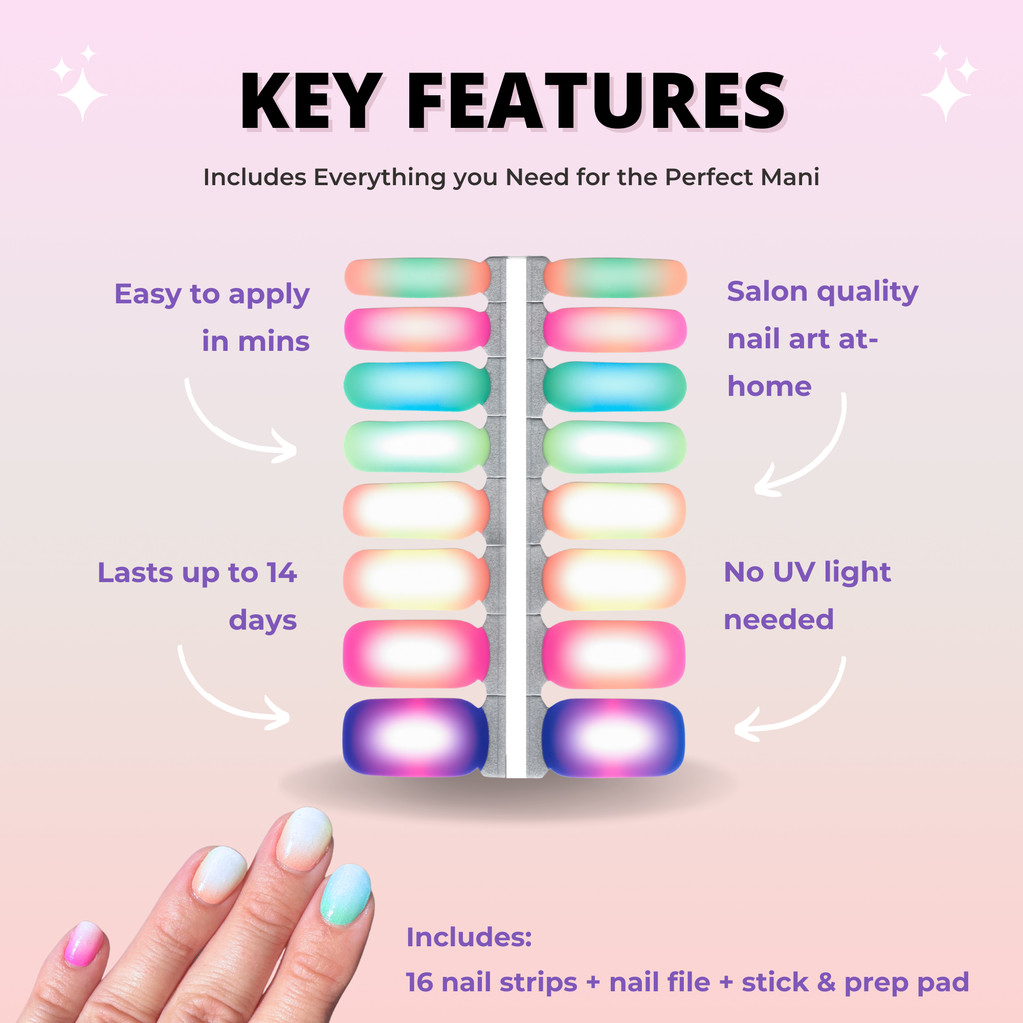 Black Moon Nail Polish Wraps (Transparent) - Edgy Nail Art