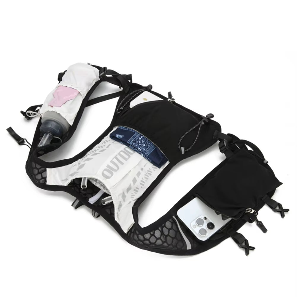 Running Hydration Vest Backpack Water Bladder Daypack Reflective Outdoors Hydration Pack for Outdoor Hiking Trail Running Bag