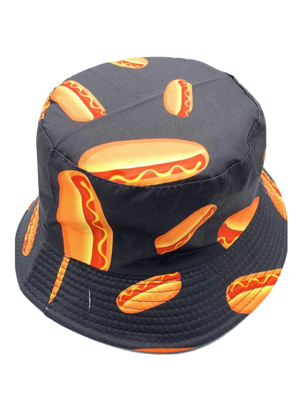 Hot Trendy Hot Dog Lover Printed Bucket Hat Unisex One Size Cotton Silk Summer Winter