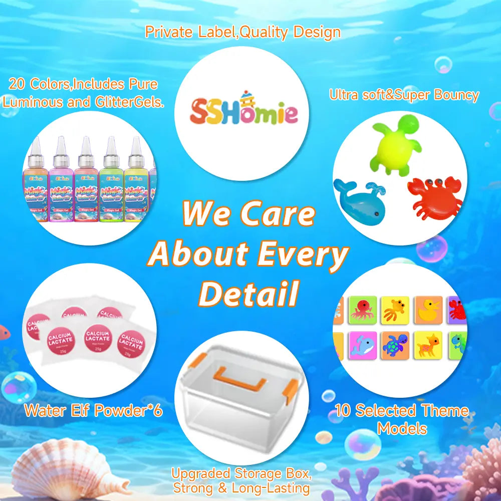 Sshomie Magic Water Elf Toy Kit, Aqua Fairy Water Gel Kit, Stress Relief Toy, Creative Toys, Teach Children Color Coordination, Family-Friendly DIY STEM Projects, Birthday Gifts, Christmas Gifts,New Year'S Gift