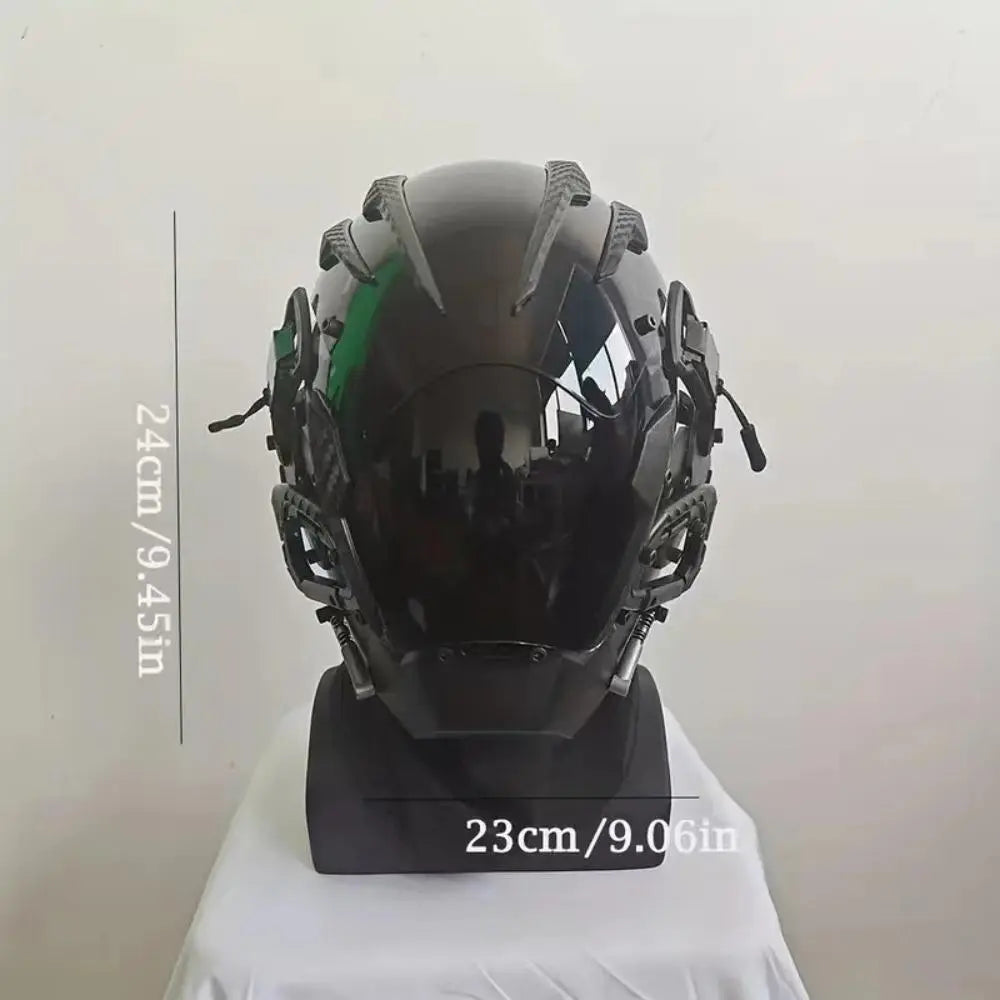Cyberpunk Trendy Exquisite Mask, 1 Count Cosplay Robot Headgear, Halloween Costume Bar Club Rave Party Decors, Cool Mask for Mask Rider, Stage Performance Accessories, Men Gifts, Valentine'S Gift for Bf