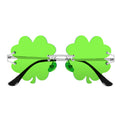 HAOLOTA St. Patrick'S Day Irish Shamrock Sunglasses Green Clover Leprechaun Costume Glasses UV400 Protection Metal & Plastic Ultra-Light Lens for Parties