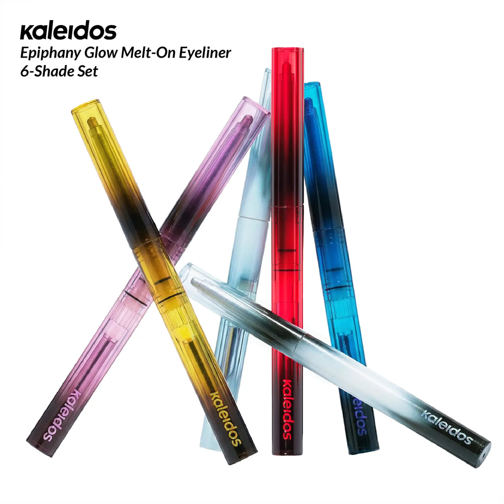 Kaleidos Epiphany Glow Melt-On Eyeliner 6-Piece Set, Rave Makeup, Festival Makeup, Cosmetic Gift