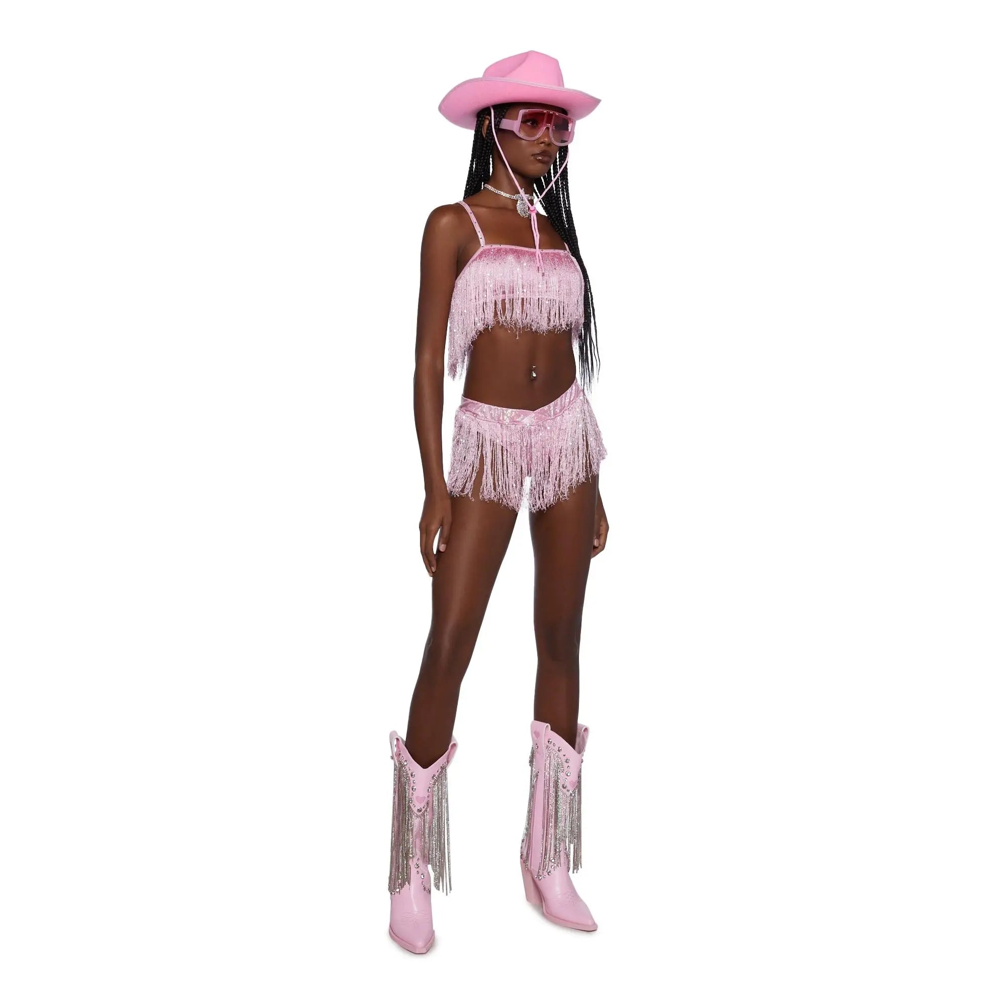 Rave Rodeo Cowgirl Costume - Pink