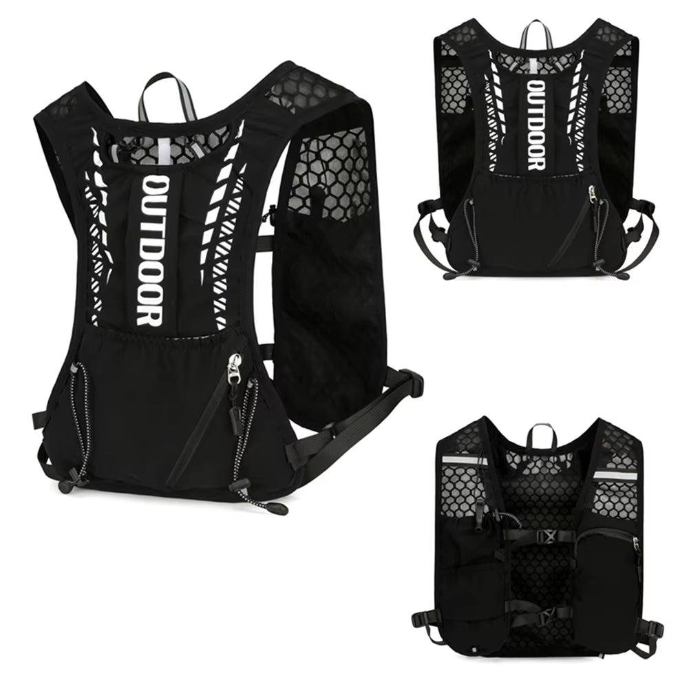 Running Hydration Vest Backpack Water Bladder Daypack Reflective Outdoors Hydration Pack for Outdoor Hiking Trail Running Bag