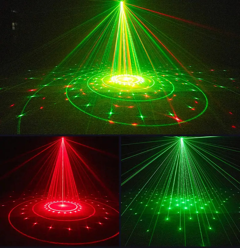 Flashback Events DJ Lights 30W Beetle Baby Laser Party Lights 360 Degree Rotating Moving Head Stage Light with Remote DMX Control for Bars Clubs KTV Festivals Christmas Halloween Birthday House Rave Parties