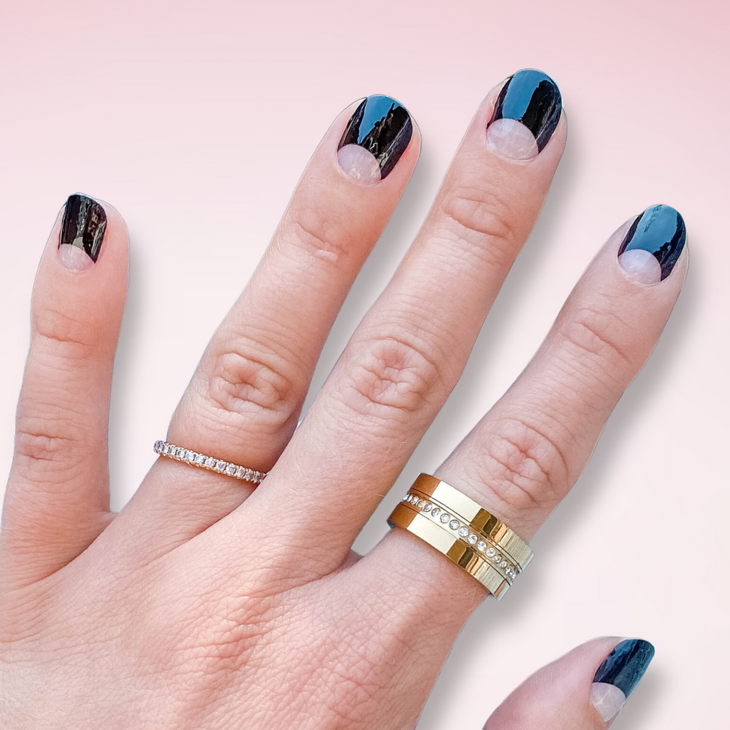 Black Moon Nail Polish Wraps (Transparent) - Edgy Nail Art