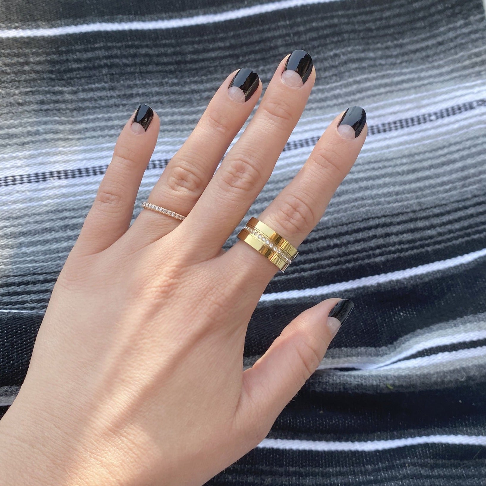 Black Moon Nail Polish Wraps (Transparent) - Edgy Nail Art