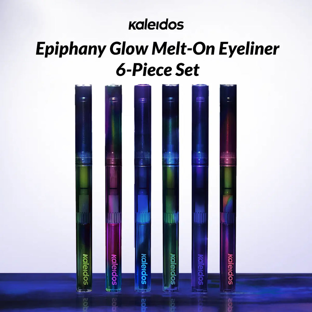 Kaleidos Epiphany Glow Melt-On Eyeliner 6-Piece Set, Rave Makeup, Festival Makeup, Cosmetic Gift