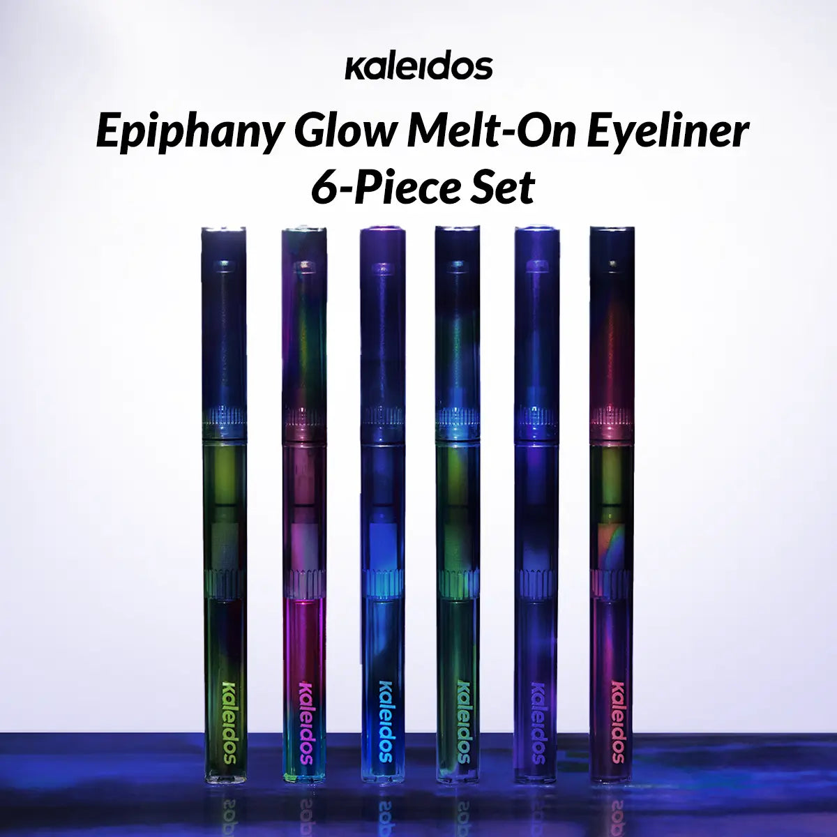 Kaleidos Epiphany Glow Melt-On Eyeliner 6-Piece Set, Rave Makeup, Festival Makeup, Cosmetic Gift