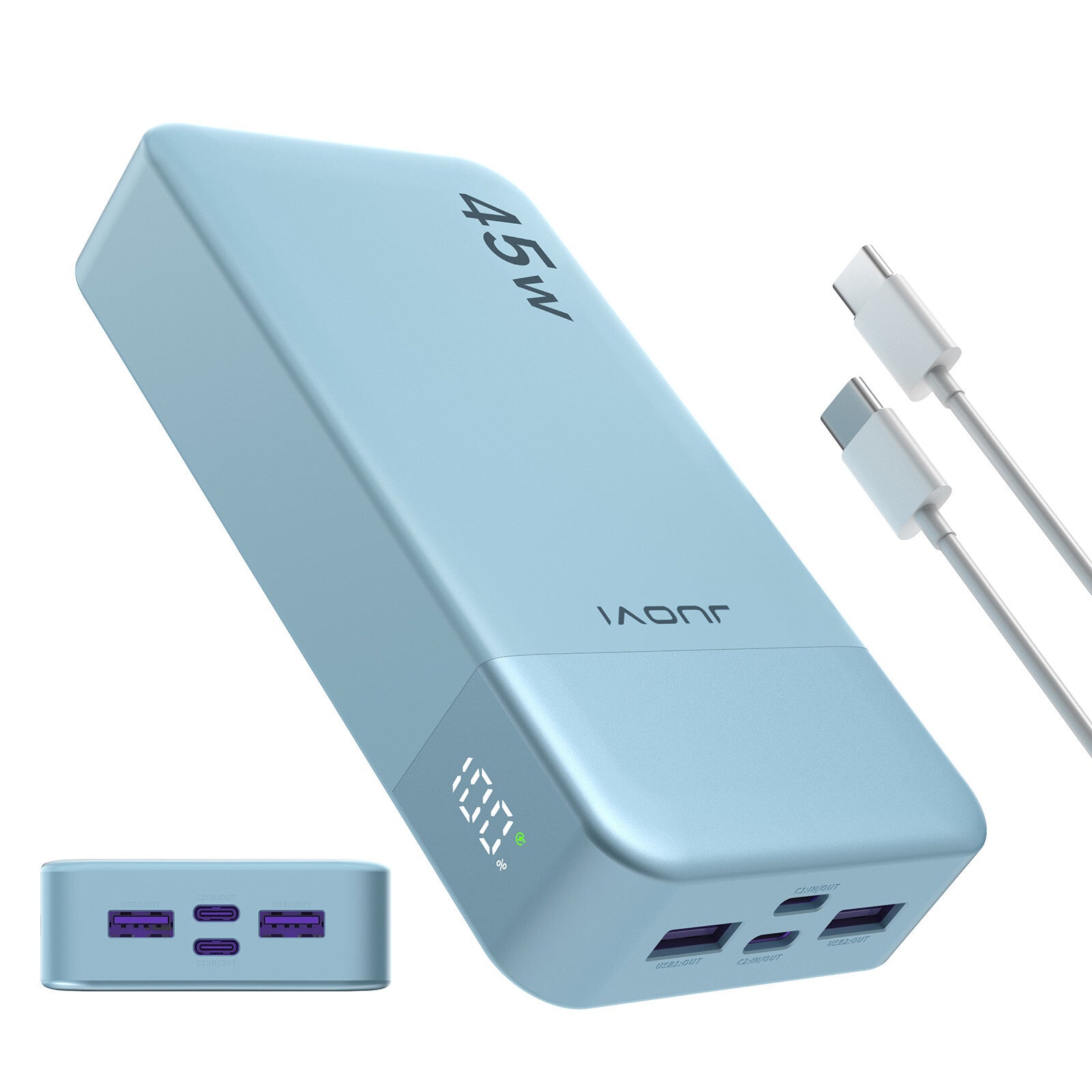 Power Bank 20000Mah 45W Portable Charger External Battery Backup for Cell Phone